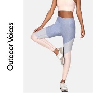 Outdoor Voices Springs Colorblock 7/8 Leggings High Rise Lake Dove Rose